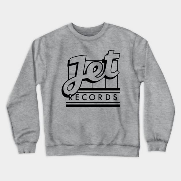 Jet Records Black Crewneck Sweatshirt by Ipung